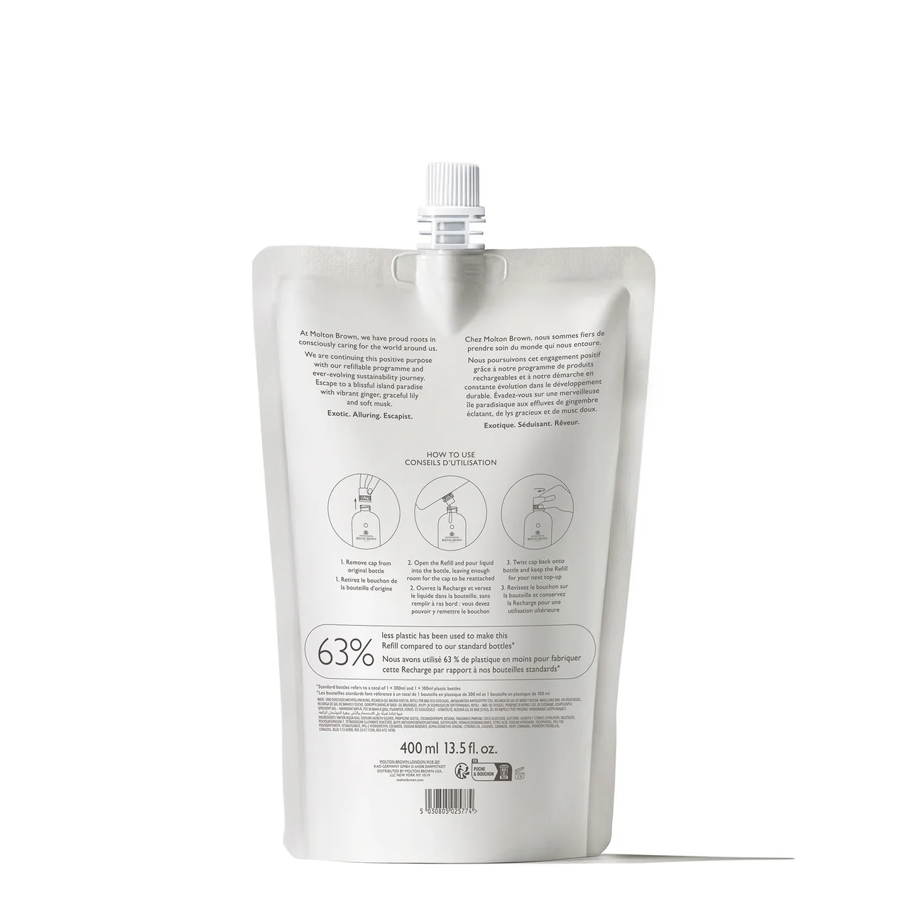 Heavenly Gingerilily Sapone Liquido Ricarica - Shower Gel - Molton Brown - Image 2